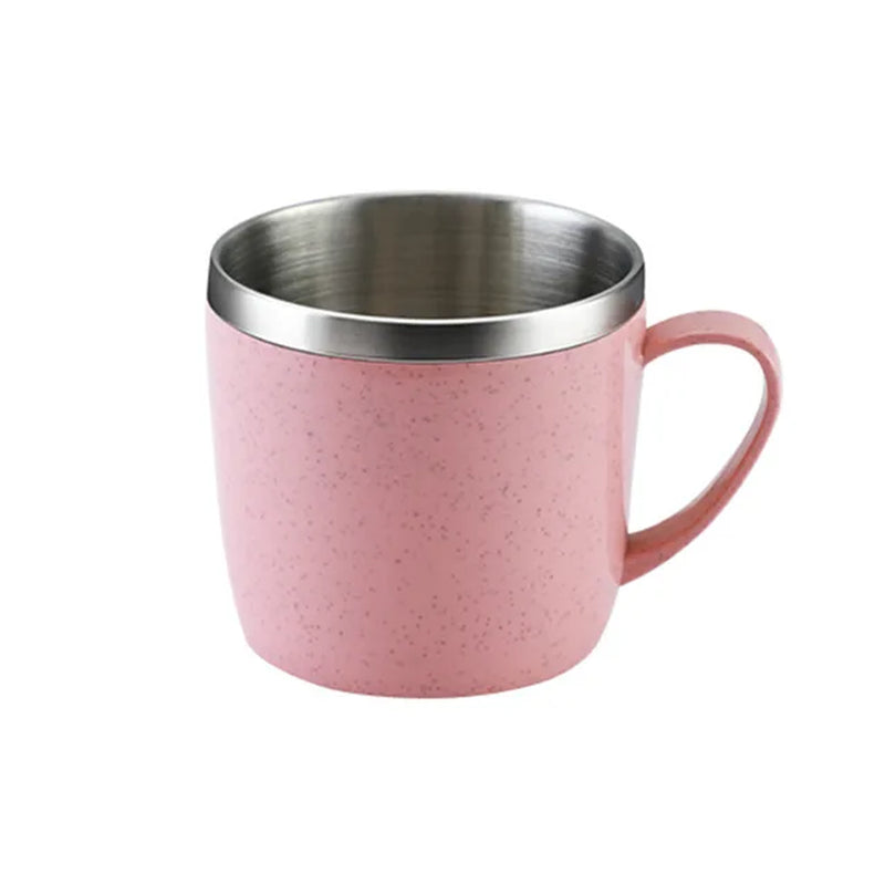 Coffee Mugs Stainless Steel Cup Anti-Scalding Double-Layer for Children Insulated Cup Milk Tea Water Bottle Shatterproof